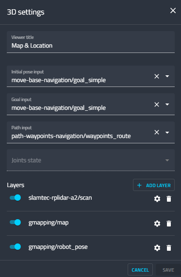 3D Viewer Settings