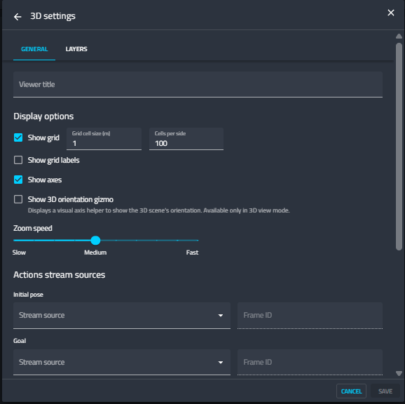 3D Viewer Settings