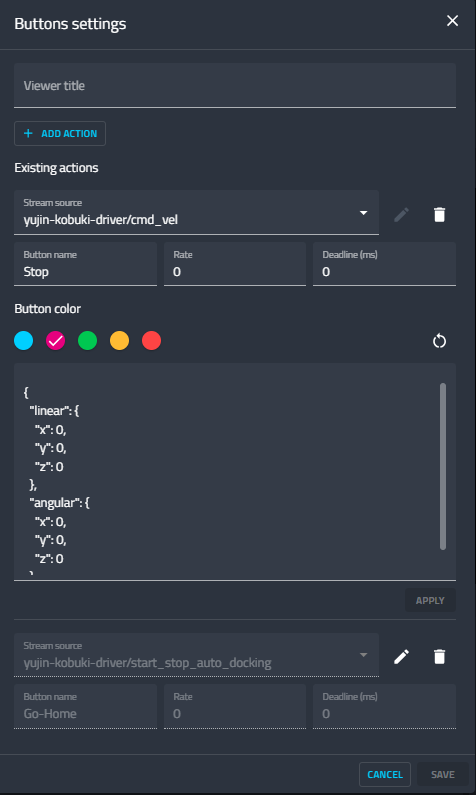 Buttons Viewer Settings